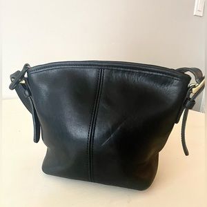 Vintage Coach 4107 Black Leather Crossbody Shoulder Bag